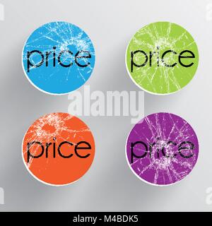 Broken advertisement design Stock Vector