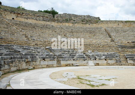 Ruins of the ancient Filippi. The city founded in the fourth century BC by Philip II of Macedon, then the Roman colony. The first Christian community. Stock Photo