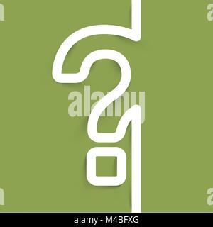 Exclamation mark made by paper, vector Stock Vector