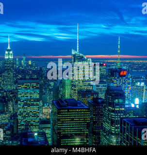 New York - DECEMBER 20, 2013: View of Lower Manhattan on Decembe Stock Photo
