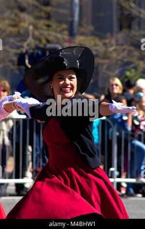 Gatto Swing Lindy Hoppers during Cherry Blossom Parade held in Washington DC Stock Photo