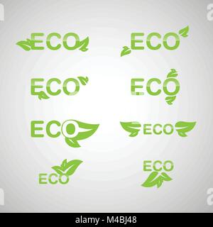 Ecology icon set. Eco-icons. Stock Vector