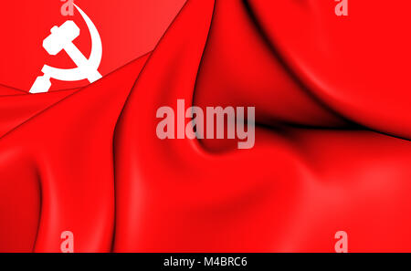 South Asian Communist Flag Stock Photo