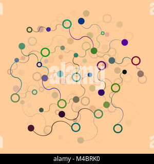 Abstract background. Black connecting dots on white Stock Photo