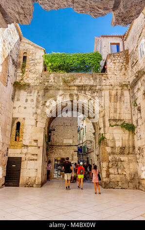 Golden gate's vestibule, Diocletian's Palace, Split, Dalmatia, Croatia, Europe Stock Photo