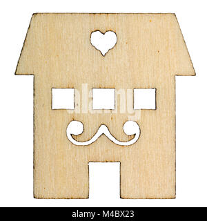 Facade of wooden house isolated on white background Stock Photo - Alamy