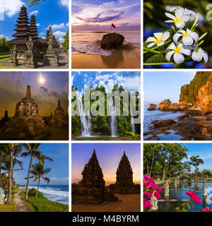 Collage of Bali Indonesia travel images (my photos) Stock Photo