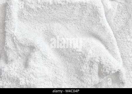 White Cotton Towel Terry Cloth Texture Stock Photo