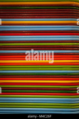 Colorful food trays Stock Photo