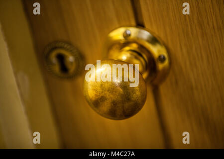Golden door knob Stock Photo