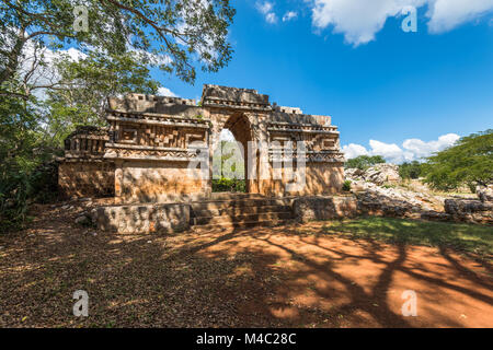 Ancient arch at Labna mayan ruins, Yucatan, Mexico Stock Photo