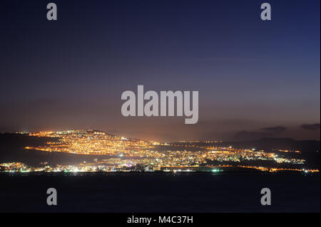 Tiberias city lights Stock Photo