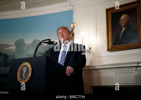 President Donald Trump speaks in the Oval Office of the White House ...
