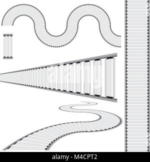 An image of an abstract converyor belt icon set. Stock Vector