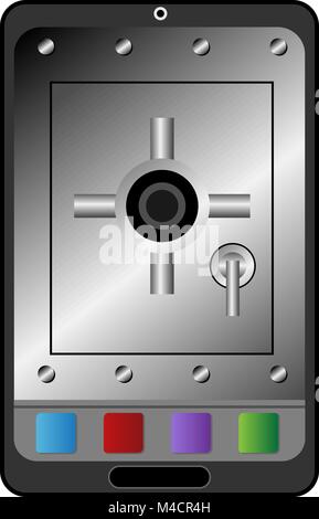 An image of a electronic device security icon. Stock Vector