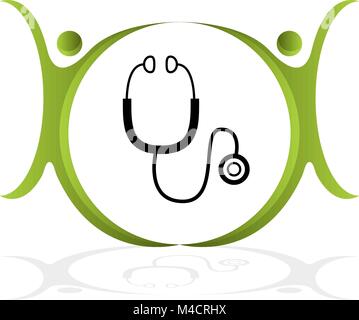 An image of a medical team icon. Stock Vector