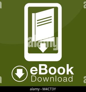 An image of an eBook download icon. Stock Vector