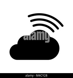 Cloud icon on white. Cloud saving design. Stock Vector