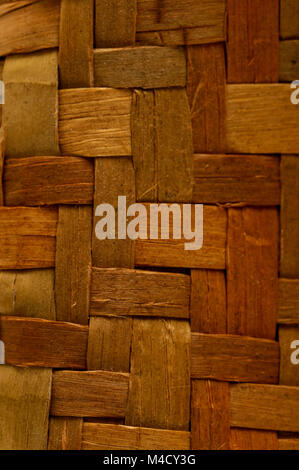 Photo of Brown Textured Braided Vimini Wood Background Stock Photo