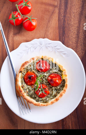 Plate of Quiche served Stock Photo - Alamy