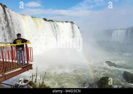 Close view of one of the Cataratas water falls Stock Photo