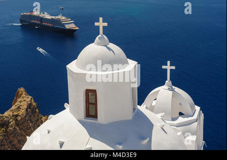 Church in Fira, Santorini Stock Photo