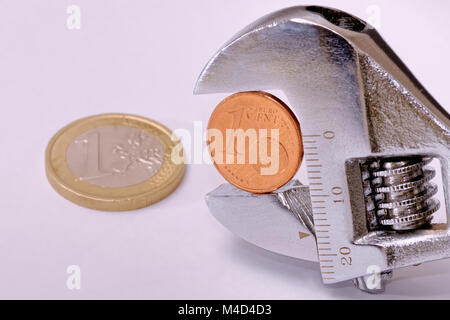 euro under pressure Stock Photo