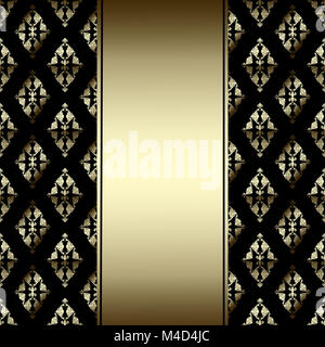 black background with golden frame or border Stock Photo - Alamy
