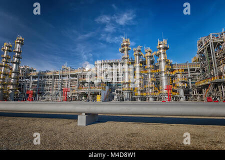 View of the new plant oil refinery Stock Photo
