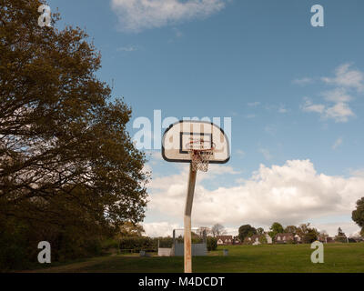 basketball hoop outside in the park Stock Photo