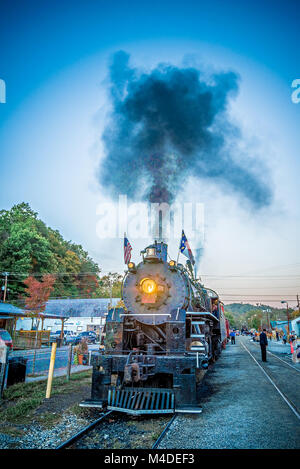 great smoky mountains train ride in bryson city nc Stock Photo