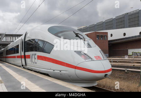 Redesign of ICE3-Trains in Germany Stock Photo