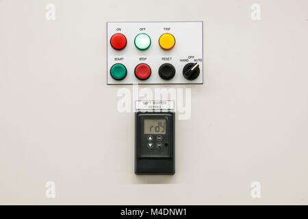 factory equipment switch panel Stock Photo
