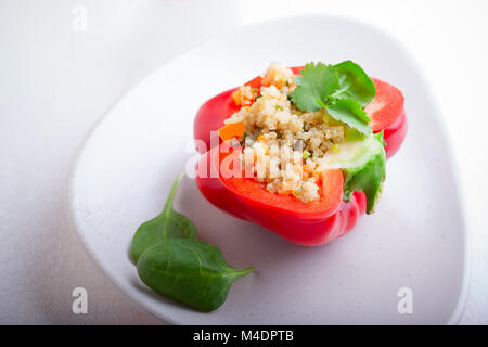 Stuffed Red Peppers Stock Photo
