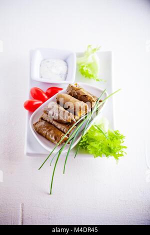 Stuffed Grape Leaves Stock Photo