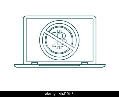 No cryptocurrency technology, Stock flat vector illustration. Stock Vector