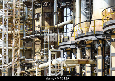 Russian oil processing plant at daylight Stock Photo