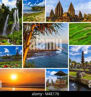 Collage of Bali Indonesia travel images (my photos) Stock Photo