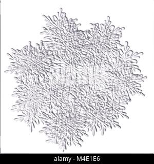 grey abstract 3D snowflake background pattern, vector illustration Stock Vector
