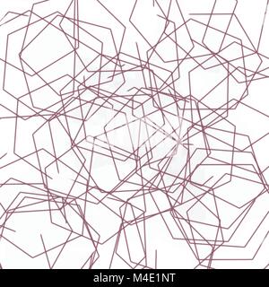 violet abstract watercolor hexagon lines pattern, vector illustration Stock Vector