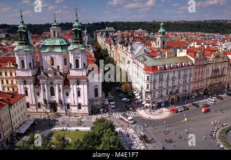a view on czech daily life on a clear day Stock Photo