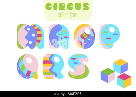 Alphabet colorful toy blocks font for children Vector Image