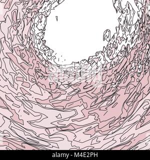 red abstract cartoon wave pattern, vector illustration Stock Vector