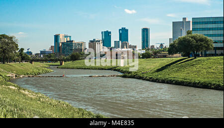 fort worth texas city skyline and downtown Stock Photo