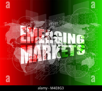 word emerging marketing on digital touch business screen Stock Photo