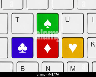 Arrows buttons on computer keyboard Stock Photo