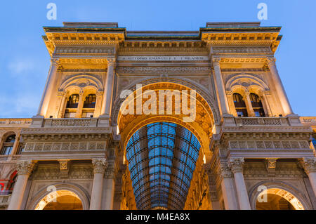 Vittorio Emanuele II Gallery in Milan Italy Stock Photo