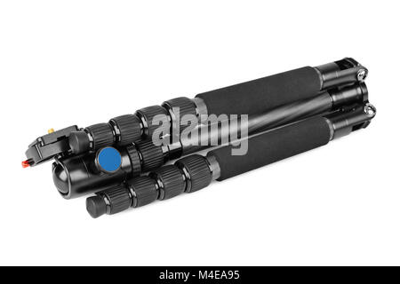 Folded photographic tripod Stock Photo