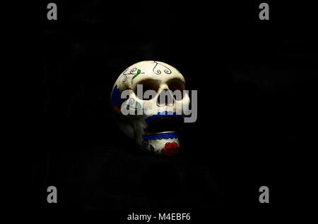 sugar skull in low key setting Stock Photo