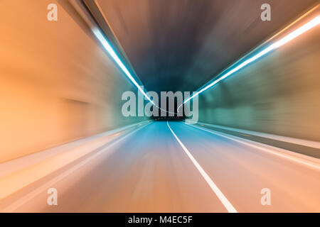 tunnel motion blur Stock Photo